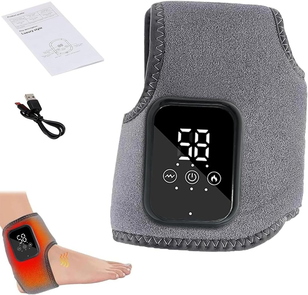 1PC Foot  Massager for Neuropathy, Portable Triple Method Ankle Wrap with 3 Vibration Modes, Massager for Heel, Arch & Ankle Relief