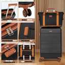 Cobens Luggage Sets 5 Piece with Spinner Wheels, 20/24/28inch | Lightweight ABS Hardshell Suitcases, Waterproof, Combination Lock, 3-Stage Telescopic Handle, Suitcase for Traveling