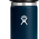 Hydro Flask Wide Mouth with Flex Sip Lid - Insulated Water Bottle Travel Cup Coffee Mug Tumbler 16 Oz (Indigo)