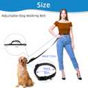 Hands Free Dog Walking Leash, 9ft Black Adjustable Running Leash with Control Handle