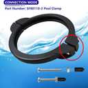 SF80110-2 Pool Clamp Collar Ring Replacement Part 10 inches big with Screws For 12 and 14 Inch Pump Flow Rate: 2,100 and 2,800 gph Intex Sand Filter Pump Above Ground Pool