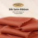 Chiffon Ribbon Silk Satin Ribbon 2 Inch x 10 Yard 2 Rolls Frayed for Weddings Bridal Bouquets Gift Wrapping Baby Shower Invitations Home Decor and DIY Crafts (Burnt Orange)