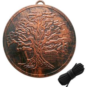 Replacement Wind Catcher, Circular Vintage Tree of Life Decor with 16.4FT Nylon Cord, 1MM Thick Metal Wind Chime Replacement Parts for Wind Chimes, Hanging Decoration Ornament for Garden, Patio, Tree