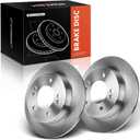 A-Premium 10.31 inch (261.9mm) Rear Solid Disc Brake Rotors Compatible with Select Kia and Hyundai Models - Elantra, Elantra GT, Kona, Veloster, Venue, Forte, Forte Koup, Forte5, Soul, 2-PC Set