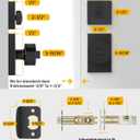 Goldenwarm Black Exterior Door Lock Set, Square Contemporary Keyed-Alike Matte Black Door Knob and Deadbolt Set, Heavy Duty Door Locks for Front Door (1 Pack)