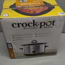 Crock-Pot 4.5 Quarts Manual Design Series Slow Cooker with 3 Manual Heat Settings Cooks Meals for 4 Plus People with Removable Stoneware Bowl, Silver