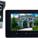Wired Video Intercom System, 7 Inches Video Doorbell Door Phone System, HD Camera Kits Support Unlock, Monitoring, Dual-Way Intercom for Villa Home Office Apartment