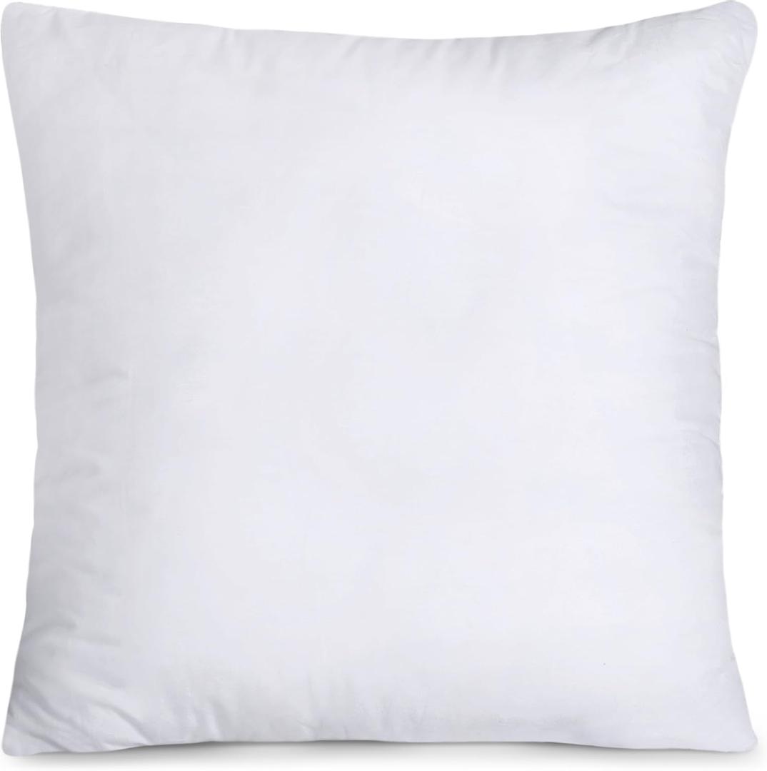 Bedding Throw Pillows (Set of 1, White), 14 x 14 Inches Pillows for Sofa, Bed and Couch Decorative Stuffer Pillow