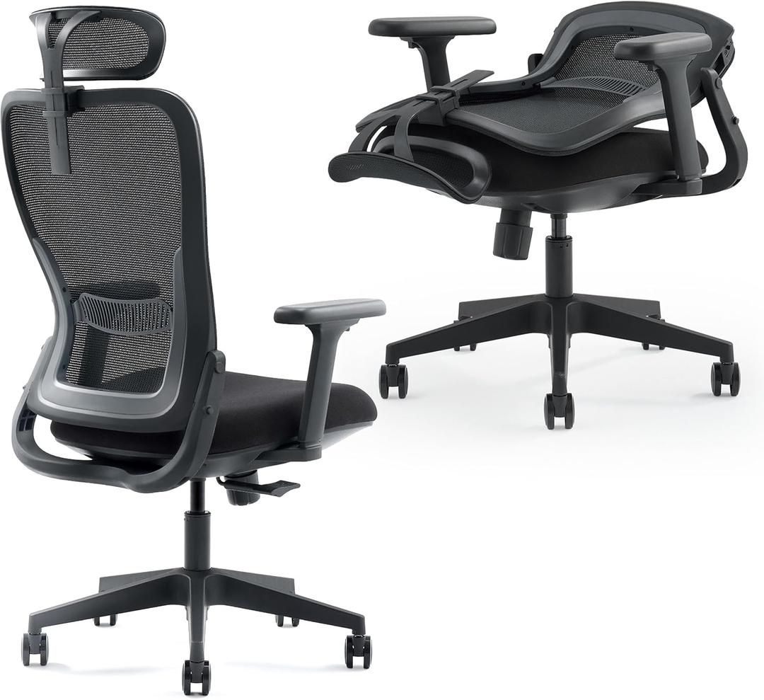 Tervo Model Y | Folding Office Chair for Small Spaces | Gaming Chair for Adults & Kids | Ergonomic Mesh Computer Chair | Foldable Desk Chair Home Work |, Oversized