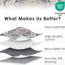 VK VKLIVING Machine Washable Rug 4'x6' Vintage Design Washable Area Rugs with Non Slip Rugs for Living Room Bedroom Traditional Woven Rug Carprt Stain Resistant,Dining Office Boho Rug, Brown&Black