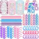 Quelay 162 Pcs/18 Sets Kpop Party Favors Friendship Gifts Includes Scrunchies Hair Clips Bead Bracelets Sunglasses Organza Gift Bags for Popular Singer Party Favors Y2k Fans Birthday(Star)