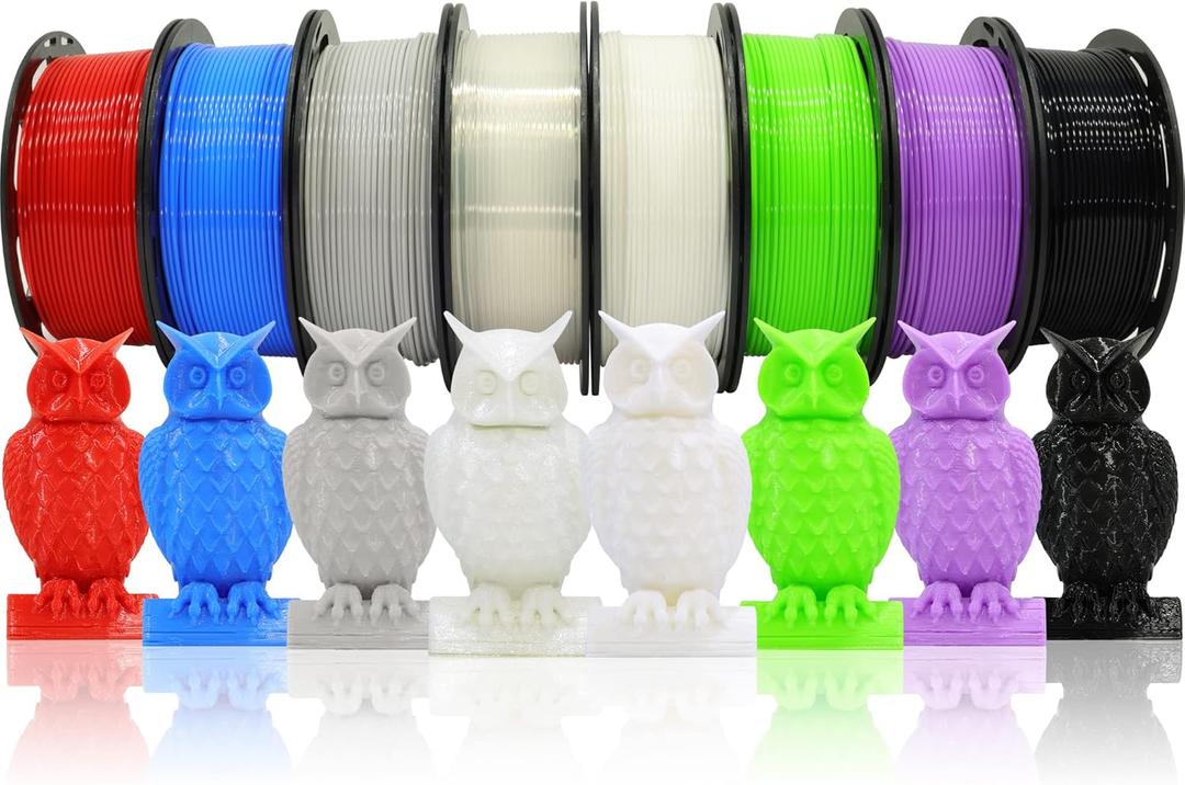 1.75mm Silk Black White PLA Bicolor Double Colors Coextrusion 3D Filament, Silk Shiny 2 Colors in 1 Printing Silk PLA, Widely Fit for 3D Printer, 1KG Dual Color 3D Material, White PLA