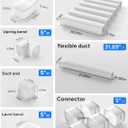 5'' 23.5Ft Mini Split Line Set Cover Kit for Minisplit Ductless Linset Air Conditioners and Heat Pumps, Central AC Decorative Upgraded UV-Proof Strong & Durability PVC Pipe