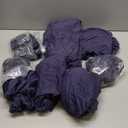 Newwiee 8Pcs Patio Cushion Covers Stretch Outdoor Cushion Cover Replacement for Patio Furniture Sofa Couch Slipcovers, Soft Flexibility Washable Furniture Protector(Waterproof Pure,Navy)