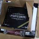 Foundation Popcorn Maker Machine with Cart - 8oz Stainless Steel Kettle Makes up to 48 Cups - Movie Theater Style Vintage Popcorn Machine Cart on Wheels by Great Northern Popcorn (Black)