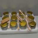 12Pack12 oz Glass Jars with Lids,Honey Jars with Gold Lids,Clear Hexagon Glass Jars for Honey, Party Favors, Wedding Favors,Jams