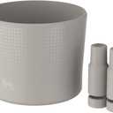 Stanley Quencher Boot and Straw Cover Cap | Anti-Slip Silicone Protector for Tumbler with Handle | Accessory Set for Stainless Steel Drinking Cup | BPA-Free (Ash)