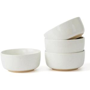 famiware Milkyway Cereal Bowl, Soup Bowls for 4, 25 Ounce Bowls Set for Kitchen, Bowl Set for Cereal Soup Rice Pasta Salad Oatmeal, White