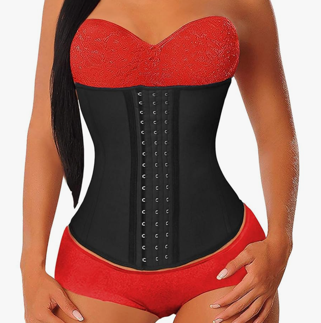 YIANNA Waist Trainer for Women Latex Underbust Waist Cincher Corset Sport Girdle Hourglass Body Shaper, 3XL