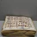 100% Cotton Tufted Duvet Cover King Size, Cream White with Gray Stripe Bedding Set, 3-Piece Soft Breathable Comforter Cover with Zipper Closure & Corner Ties