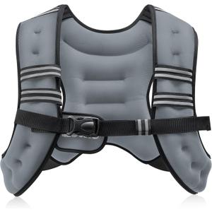 ZELUS Weighted Vest, 12lb Weight Vest with Reflective Stripe for Workout, Strength Training, Running, Fitness, Muscle Building, Weight Loss, Weightlifting