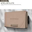 ULTCOVER Waterproof Outdoor TV Cover Double Layers with Clear Front Flap for 42-45 inch Outside Flat Screen Televisions