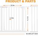 Extra Wide Baby Gate for Doorways Stairs Living Room Pressure Monuted Walk Through Safety Gate for Kids or Pets Dogs 62 Inch to 67 Inch Wide with Extensions