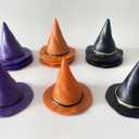 12 Pack Mini Witch Hats - Halloween Wine Bottle Cover, Alcohol Accessories, Tiny Witch Hats for Wine & Beverage Bottles, Halloween Party Decorations