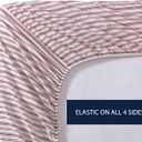 Nautica - Twin XL Size Sheet Set, Crisp & Tailored Cooling Sheets with a Smooth Cotton Percale Lightweight Feel - Bed Sheets with Matching Pillowcase & Fitted Sheet (Coleridge Stripe Red)