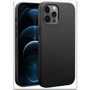 Leather Phone Case for iPhone 12 Pro Max 13 1 Pro 15 Plus Magnetic Charging Business Back Cover,Black,for iPhone 12Pro