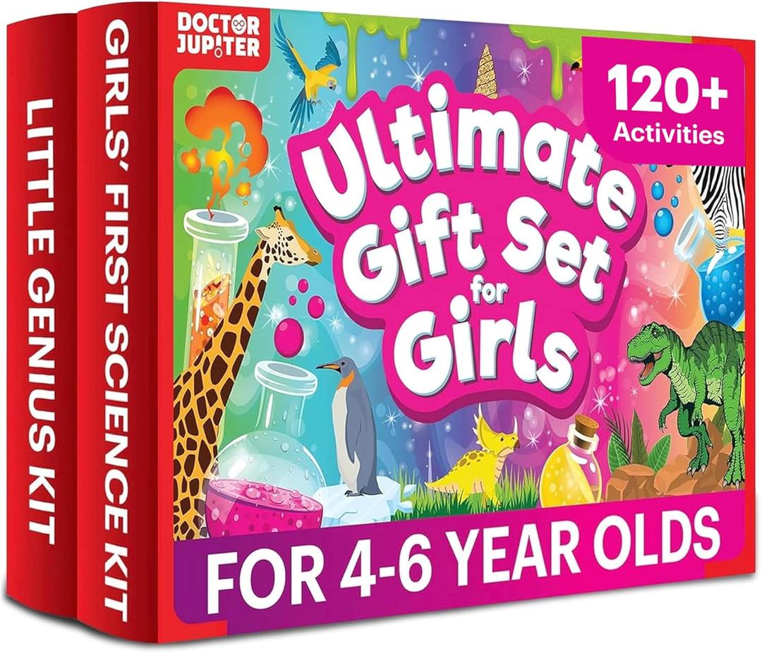 Doctor Jupiter Ultimate Gift Set for Girls| Set of Girls First Science Kit, Little Genius Kit for 4-6 Year Olds| Girl Birthday Gifts| STEM Learning & Education Toys for Kids Ages 4,5,6