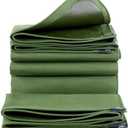 Canvas Tarp 7x13 Feet, Canvas Tarps Waterproof with Grommets, Truck Tarps Water, 35mil Tarpaulin Waterproof Heavy Duty, for Camping, Tent Shelter, Boat, Car, Canopy, Boat