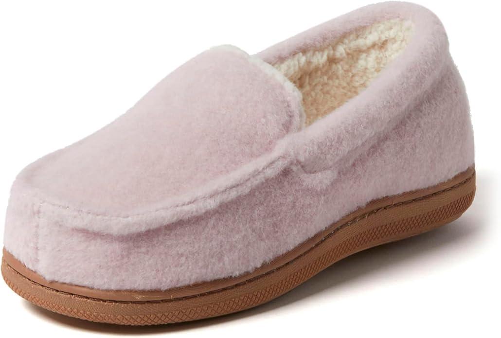 Dearfoams Unisex-Child Gifts for Kids Memory Foam Cozy Amari Moccasin Slipper,2/3