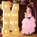 imprsv 4FT Marquee Light Up Letters, Large Light Up Letters for Birthday Party Decor Wedding Decorations, Marquee Letters for Party Decoration Large Marquee Letters Arch Kit Decorations Letter M