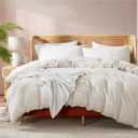 Nestl Off White Duvet Cover King Size - Soft Double Brushed King Duvet Cover Set, 3 Piece, with Button Closure, 1 Duvet Cover 104x90 inches and 2 Pillow Shams (King (104" x 90"), 02 - Off White (No Comforter))
