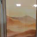 Framed Orange Abstract Mountain Wall Art for Living Room, 3 Piece Large Landscape Sunset Scenic Canvas Artwork for Walls, Modern Terracotta Paintings Prints for Hallway Office Wall Decor, 24x36 Inch