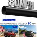 One Piece Stainless Steel Flag Pole for Outside House, 80 MPH Heavy Duty Flag Pole for Truck, 5FT Outdoor Flagpole for Porch, Wall, Jeep, Trailer, 1 Inch Flagpole (1, Black)