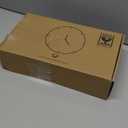 OCEST Vintage Farmhouse Mantel Clock - 13 x 7 Inch Quartz Gilt Finish Battery Operated, Plastic Napoleon Classic Desk & Shelf Dcor for Living Room Office Tabletop Bedroom (Walnut Brown)