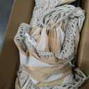 Double Hammock with 9-Foot Space Saving Steel Stand and Carrying Case, 450 lb Capacity, Beige Stripe with Lace, 110 x 47 x 43 inches