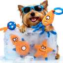 ADDPETS 4 Pack Frozen Puppy Toys to Keep Them Busy to Relieve Teething Pain,Chew Toys for Puppies 0-6 Months Relieve Teething Itch, Puppy Teething Rings to Release Excess Energy