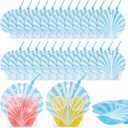 60 Set Last Toast on The Coast Bachelorette Party Supplies Seashell Gift Bags Drink Pouches with Straws Seashell Party Favor Last Toast on The Coast Cups with Lids for Coastal Bridal Shower
