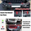 Brush Guard Compatible with 2018-2025 Jeep Wrangler JL & 2020-2025 Gladiator JT Steel Bull Bar Grille Brush Guard Replaces 82215351