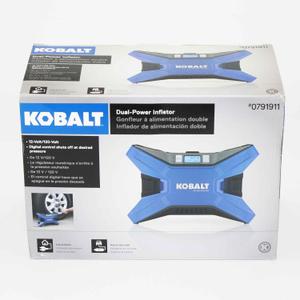 Kobalt 120v & 12v Portable Air Compressor Inflator Tire Pump Nozzle Needles 120 PSI LED Display