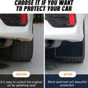 Standard Size Soft Rubber Mud Flaps Universal Wear Resistance Mudguards All Weather Wide Body, Fits for SUVs MPV (Not Fits to Full-Size SUVs) Exterior Accessories Black, Front & Rear, 4Pcs Set
