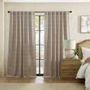 Elrene Home Fashions Sawyer Windowpane Plaid Blackout Window Curtain Panel with Rod Pocket/Back Tabs for Living Room/Bedroom/Office, 52"x84", Linen (52"W x 84"L (Pack of 1))