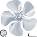Earthtec A65123 Attic Exhaust Fan Blade Replacement Propeller 12 Inch Dia. 5 Blade 23 Deg.-Bore (In.): 5/16 Electric Fan Motors