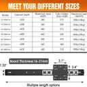 Pocket Door Slide 18inch, 4 PCS Pocket Door Hardware with Soft Close, Pocket Door Track System with Magnetic Catch, Space Saving Hidden Door Slides for Inset and Cabinet Door