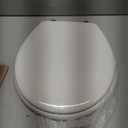 MAYFAIR 844CP 000 Edgewater Toilet Seat with Chrome Hinges will Never Come Loose, ROUND, Durable Enameled Wood, White (Pack of 2)