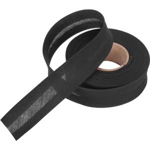MECCANIXITY 1 Inch Single Fold Bias Tape Polyester Continuous Bulk Bias Tape for Sewing,Seaming Quilting Hemming Binding Crafts (Black 10 Yards)