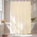 Seenus Waterproof Fabric Shower Curtain Liner with 3 Weighted Magnets, 72 x 84 inch Extra Long Cream Cloth Shower Liner Machine Washable, Hotel Quality Lightweight Tall Shower Curtain for Bathroom